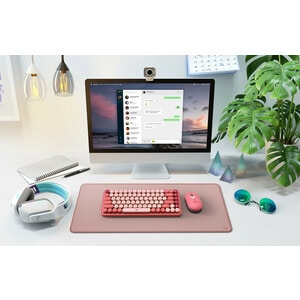 Logitech POP Keys 键盘 - 无线 连接 - 机械 按键开关 - 蓝牙 - 5.1 - 10 m - 铬操作系统 - 计算机, 平板, 智能电话, iPad - PC, Mac - AAA 支持的电池尺寸