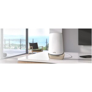 Netgear Orbi RBKE963 Wi-Fi 6 IEEE 802.11ax Ethernet Wireless Router - Quad Band - 2.40 GHz ISM Band - 5 GHz UNII Band - 12