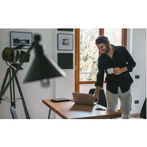 JBL Free WFH Wireless Over-the-ear Stereo Headset - Black - Binaural - Ear-cup - RF - 32 Ohm - 20 Hz to 20 kHz - 120 cm Ca
