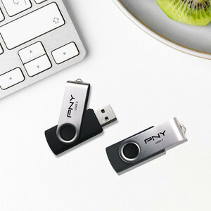 PNY Turbo Attaché R 32GB Flash Drive - 32 GB - USB 3.2 (Gen 1) Type A - 70 MB/s Read Speed - 5 Year Warranty