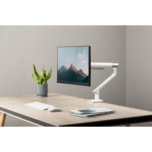 Amer HYDRA1A Mounting Arm for Monitor, Curved Screen Display, Display Screen - Textured White, Space Gray - 1 Display(s) S