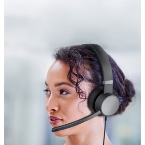 Lenovo Wired Over-the-head Stereo Headset - Thunder Black - Binaural - Ear-cup - 32 Ohm - 20 Hz to 20 kHz - 200 cm Cable -