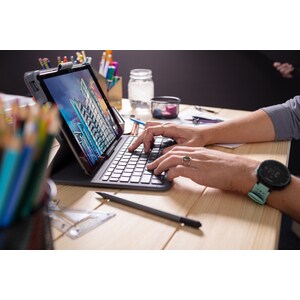 Cover tastiera ZAGG Messenger Folio 2 (Folio) per 25,9 cm (10,2") a 26,7 cm (10,5") Apple iPad (7a generazione), iPad Pro 