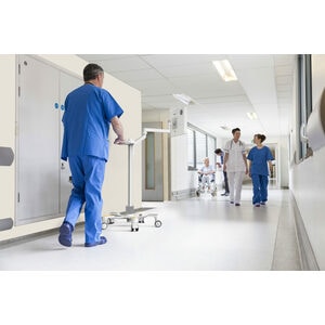 CTA Digital Medical VESA Compatible Articulating Arm Rolling Floor Stand - 33 lb Load Capacity - Floor - Metal