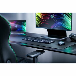 Razer DeathStalker V2 Gaming Keyboard - Cable Connectivity - USB Type C Interface - RGB LED - Volume Control, Play, Pause,
