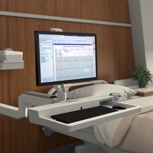 Ergotron CareFit Wall Mount for Keyboard, Monitor, Mount Extension, LCD Display - White - Height Adjustable - 27" Screen S