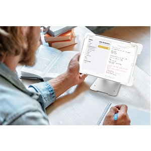 CTA Digital Anti-Theft Security Case with Stand for iPad 5th-9th Gen, iPad Air 1-3 & iPad Pro 9.7 and 10.5 (White) - Up to