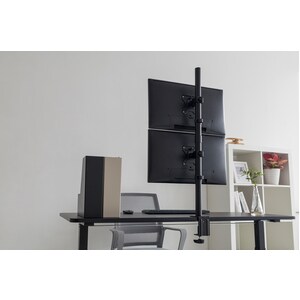 Digitus Dual Vertikal Monitorhalterung, 2x 32", 2x 8 kg. Montage: Klemme, Höchstgewichtskapazität: 8 kg, Minimum Bildschir