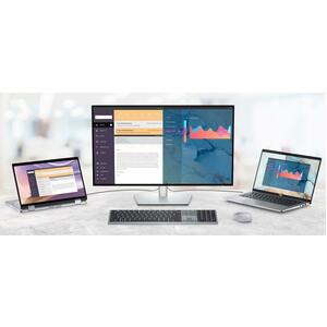 Dell KB700 Keyboard - Wireless Connectivity - English (US) - QWERTY Layout - Titanium Grey, Dark Grey - Scissors Keyswitch