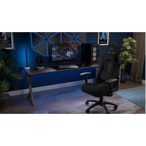 Corsair TC100 Relaxed Gaming Chair - Fabric - For Gaming - Fabric, Memory Foam, Steel, Nylon - Black