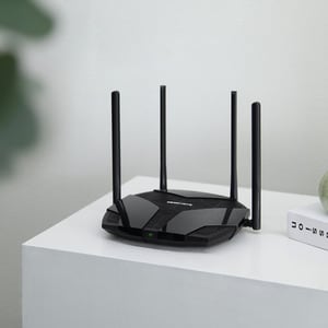 Mercusys MR80X Wi-Fi 6 IEEE 802.11 a/b/g/n/ac/ax Ethernet Wireless Router - Dual Band - 2.40 GHz ISM Band - 5 GHz UNII Ban