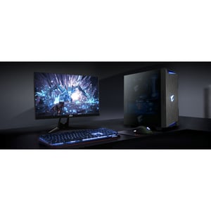 Aorus C300 GLASS Computer Case - Micro ATX, ATX Motherboard Supported - Mid-tower - Steel, Plastic, Tempered Glass - Black