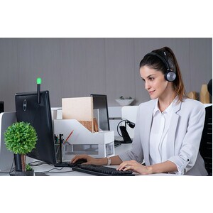Yealink WH62 Dual UC Wireless Over-the-head Stereo Headset - Binaural - Supra-aural - 16000 cm - DECT CAT-iq - 32 Ohm - 20