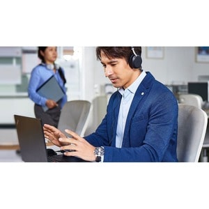 Yealink UH38 Wired/Wireless Over-the-head, On-ear Headset - Black - Monaural - Supra-aural - 1000 cm - Bluetooth - 32 Ohm 