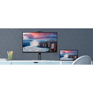 AOC Value-line Q27V5CW/BK 27" Class Webcam WQHD Monitor LCD - Preto - 68.6 cm (27") Viewable - Tecnologia IPS (In-plane sw