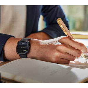 Fitbit Sense 2 FB521 Smart Watch - Graphite, Grey Body Color - Pulse Oximeter Sensor, Heart Rate Monitor - Sleep Monitor, 