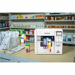 Epson ColorWorks CW-C4000 Desktop Inkjet Printer - Color - Label Print - Gigabit Ethernet - USB - USB Host - With Cutter -