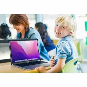 MAXCases Extreme Shell-L for MacBook Air 13.6" (2022 M2) & MacBook Air 13.6 M3 (A3113) (Black/Clear) - For Apple MacBook A