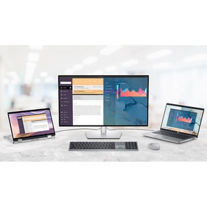 Dell KB700 Keyboard - Wireless Connectivity - USB Interface - Hungarian - QWERTZ Layout - Black, Grey - Scissors Keyswitch
