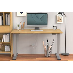 Digitus Elektrisch höhenverstellbares Tischgestell, Dual-Motor, 3-Stufen, Grau. Höchstgewichtskapazität: 100 kg, Höhenanpa