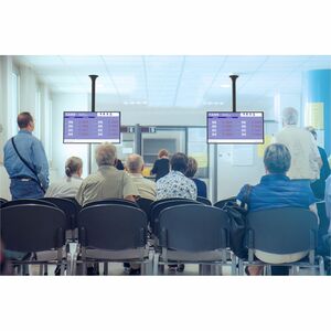 CTA Digital Height-Adjustable Ceiling Mount for Monitors and TVs - 25" to 41" Screen Support - 75 x 75, 100 x 100 - VESA M