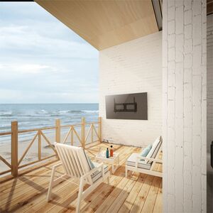 CTA Digital Anti-Theft Weatherproof Tilt TV Wall Mount - 80" Screen Support - 176 lb Load Capacity - 200 x 200, 300 x 200,