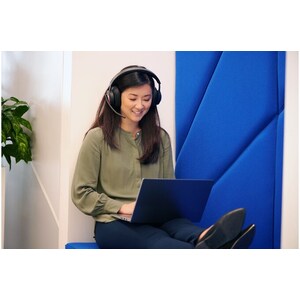 Kensington H3000 Kabellos Über das Ohr, Kopfbügel Stereo Headset - Schwarz - Google Assistant, Siri - Binaural - Geschloss