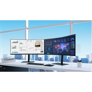 Samsung ViewFinity S6 S34A650UBU 86,4 cm (34 Zoll) UW-QHD Gekrümmter Bildschirm LCD-Monitor - 21:9 Format - Schwarz - 863,