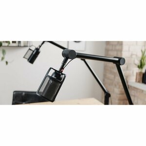 CHERRY Mounting Arm for Microphone - Black - Height Adjustable - 1.50 kg Load Capacity - Aluminium