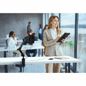 CTA Custom Flex Clamp Mount with Wireless Inductive Charging Case for iPad 10.9" 10th Gen - 10.9" Tablet - VESA Mount Comp