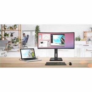 AOC CU34P3CV 34 Zoll Klasse UW-QHD Gekrümmter Bildschirm LCD-Monitor - 21:9 Format - Schwarz - 86,4 cm (34 Zoll) Viewable 