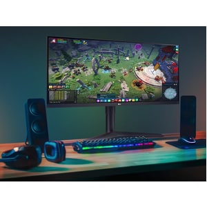 LG UltraGear 34WP65CP-B 34" Class WQHD Curved Screen Gaming LCD Monitor - 21:9 - Matte Black, Glossy Black, Black Hairline