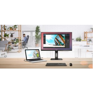 AOC 24P3CW 24" Class Webcam Full HD Monitor LCD - 16:9 - preto texturizado - 60,5 cm (23,8") Viewable - Tecnologia IPS (In