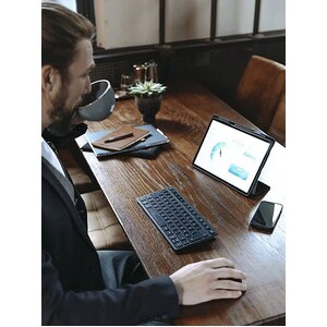 CHERRY KW 9200 MINI Keyboard - Wired/Wireless Connectivity - USB Type C Interface - English (Euro) - Black - SX Keyswitch 