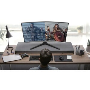 Samsung C32R500FHP 32 Zoll Class Full HD Gekrümmter Bildschirm LCD-Monitor - 16:9 Format - Blaugrau - 80 cm (31,5 Zoll) Vi