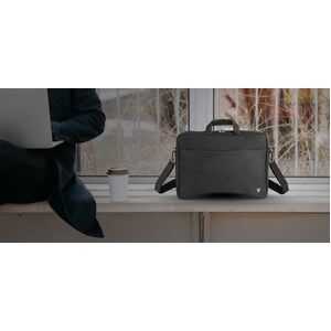 Sacoche de transport V7 Essential CTK14-BLK - Briefcase Style pour 35,8 cm (14,1 ") Ordinateur Portable - Noir - RFID prot