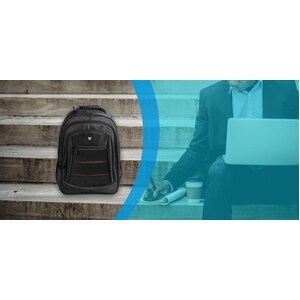 Sacoche de transport V7 Professional CBPX16-BLK - Sac à dos Style pour 39,6 cm (15,6 ") à 40,9 cm (16,1 ") Ordinateur Port