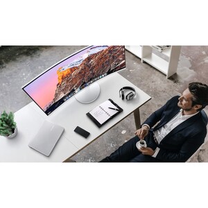 Samsung C34J791WTR 34" Class UW-QHD Curved Screen LCD Monitor - 21:9 - 86.4 cm (34") Viewable - Vertical Alignment (VA) - 