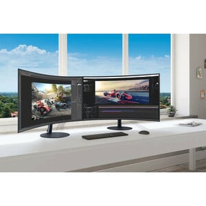 Samsung Essential S32C390EAE 32" Class Full HD Curved Screen LCD Monitor - 16:9 - Black, Dark Blue Gray - 32" Viewable - V