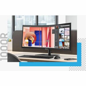 Samsung ViewFinity S6 S34C654VAN 34" Class Webcam UW-QHD Curved Screen LCD Monitor - 21:9 - Black - 34" Viewable - Vertica