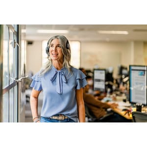 Poly Voyager 4300 UC 4310 Kabel/Kabellos Kopfbügel, Auf den Ohren Mono Headset - Schwarz - Siri, Google Assistant - Monaur