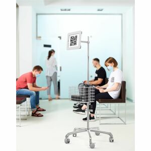 CTA Digital Medical Rolling Cart with Articulating Arm & Accessories for iPad 10.2 Series, iPad Air 3, and iPad Pro 10.5 -