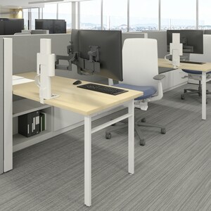 Ergotron TRACE Clamp Mount for Monitor - White - 2 Display(s) Supported - 66 cm to 68.6 cm (27") Screen Support - 9.75 kg 