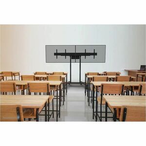 Neomounts Mounting Adapter for Display Screen, Wall Mount, Floor Stand - Black - Height Adjustable - 2 Display(s) Supporte
