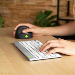 R-Go Compact Break ergonomic keyboard, QWERTY (US) - bluetooth, white