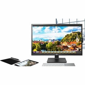 LG 27BK55YP-W 27" (68.6 cm) Class Full HD LED Monitor - 16:9 - Textured Black - 27" (68.6 cm) Viewable - In-plane Switchin