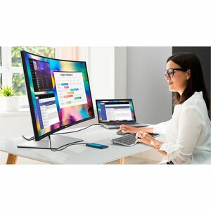Dell UltraSharp U3824DW 38" Class WQHD+ Ecrã curvo Monitor LED - 21:9 - Preto, Prata - 95.3 cm (37.5") Viewable - Tecnolog