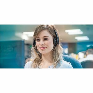 Jabra BIZ 1500 Wired Over-the-head Stereo Headset - Black - Binaural - Supra-aural - 32 Ohm - 20 Hz to 6.80 kHz - 230 cm C