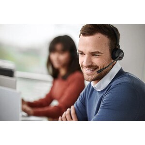 Jabra Engage 55 Wireless On-ear Stereo Headset - Black - Binaural - Open - 15000 cm - DECT - 40 Hz to 16 kHz - Noise Cance