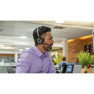 Poly Voyager Focus 2 Wired/Wireless On-ear Stereo Headset - Black - Binaural - Ear-cup - 5000 cm - Bluetooth - 20 Hz to 20